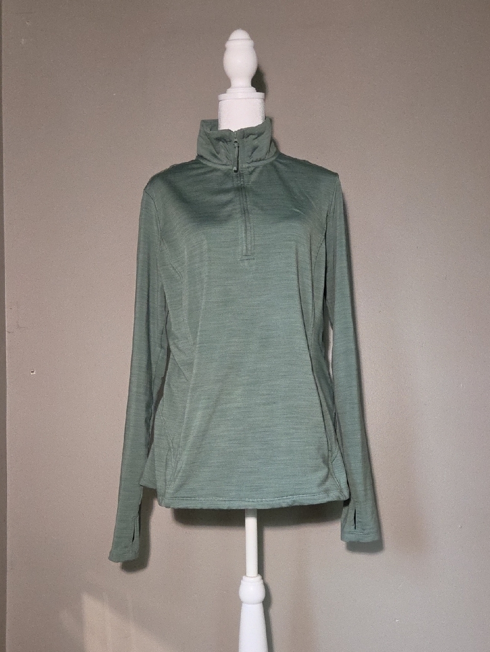 Eddie Bauer Light Sage Green Half-Zip Pullover